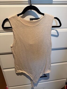 Nuuds Tank Bodysuit in Bone Heather